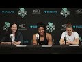 Sandy Brondello, Sabrina Ionescu, and Kayla Thornton Press Conference | Liberty vs. Mystics