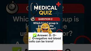 Quick Medical Quiz: Can you score 100%? #medical #medicine #quiz