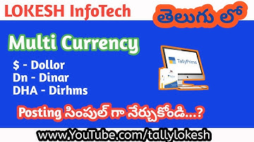 How to Post Multi Currency in Tally Prime Telugu | GST | KADAPA