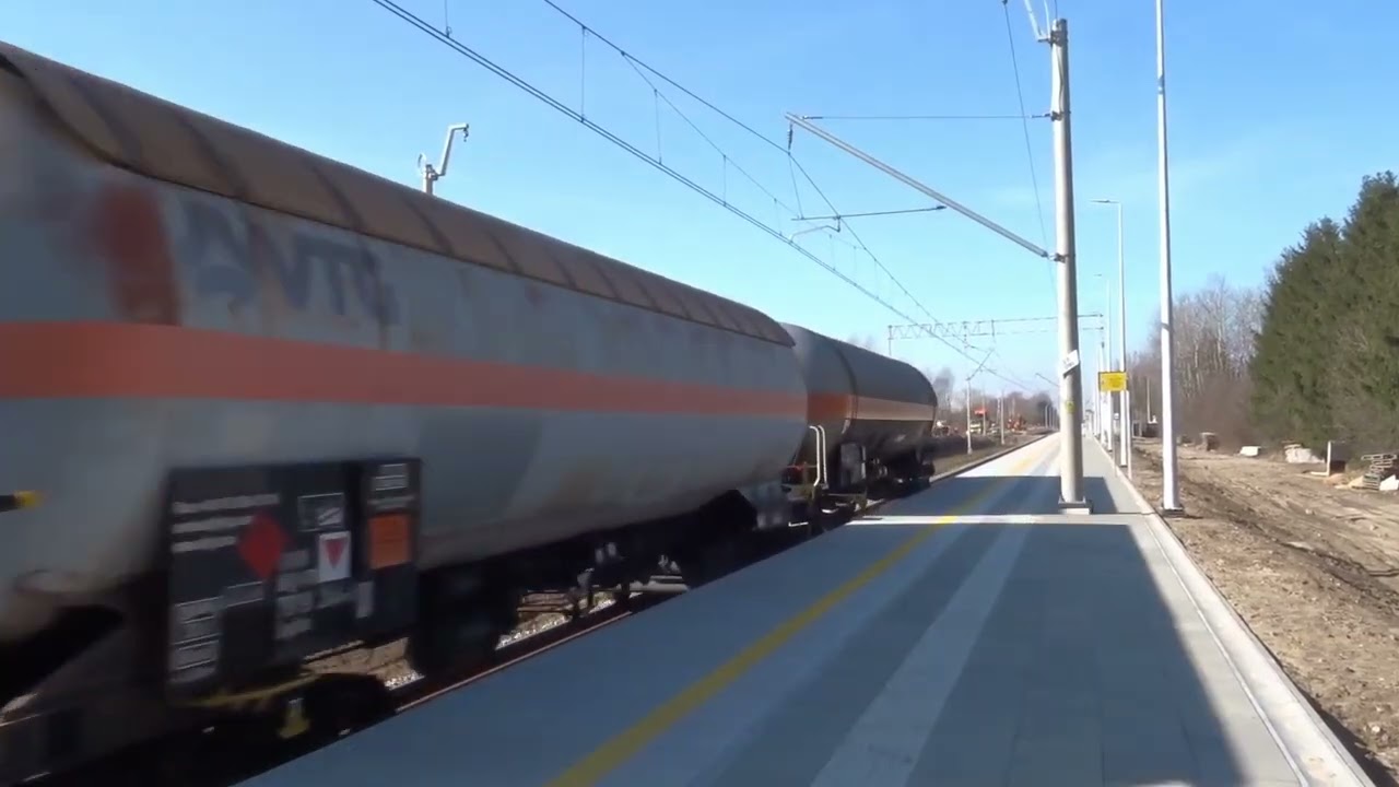 Traxx 594 z gazówkami oraz ET22 z kontenerami na LK11 - Mokra i Sierakowice Skier. 7.3.2026