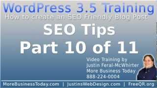 Part-10 of 11 - Misc. SEO - WordPress 3.5 Training