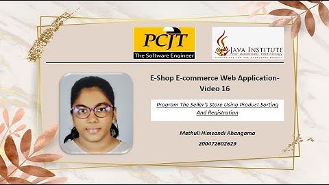 Building a ecommerce web application | Web Project Task 16 | Java Institute | Methuli Ahangama