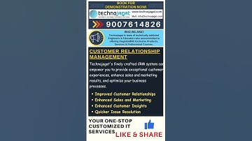 Boost Customer Relationships with Technojagat’s CRM Solutions | CRM Demo #crmsolutions #crm