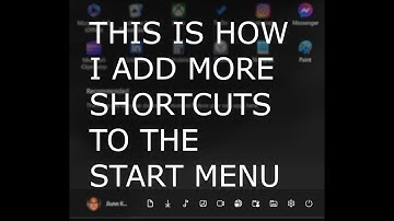 How i add more shortcut to start menu windows 11
