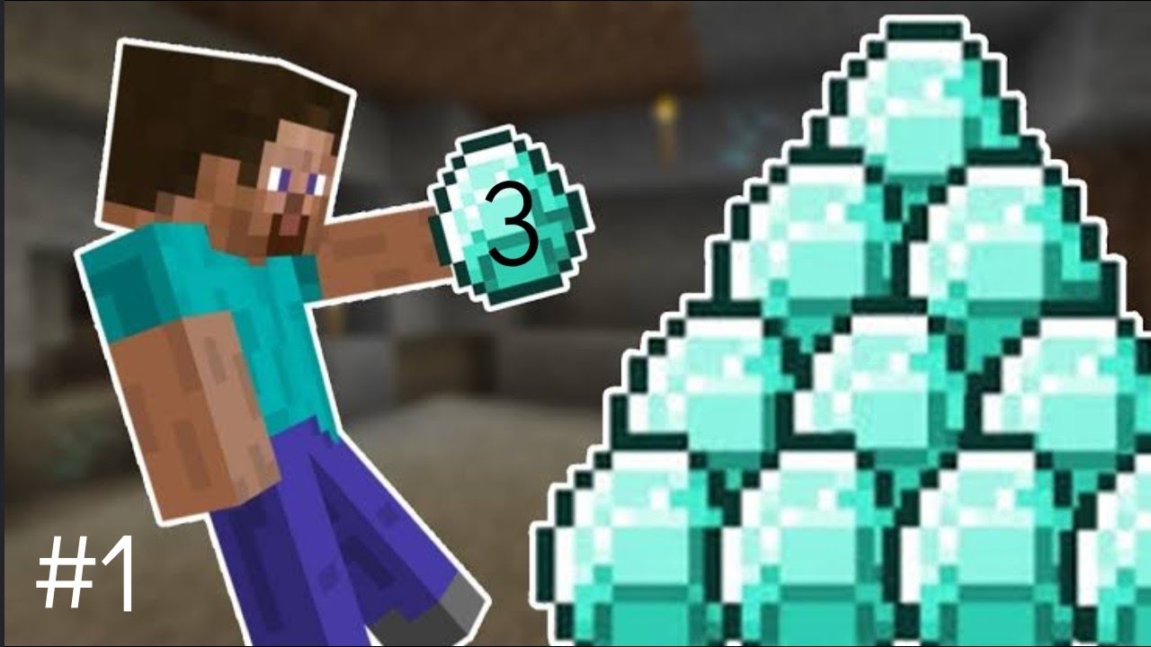 MY FIRST VIDEO OF MINECRAFT I FOUND diamonds in first episode Minecraft ...
