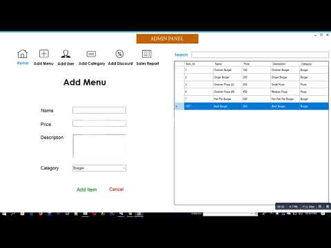 Admin Panel in C# using visual studio 2015