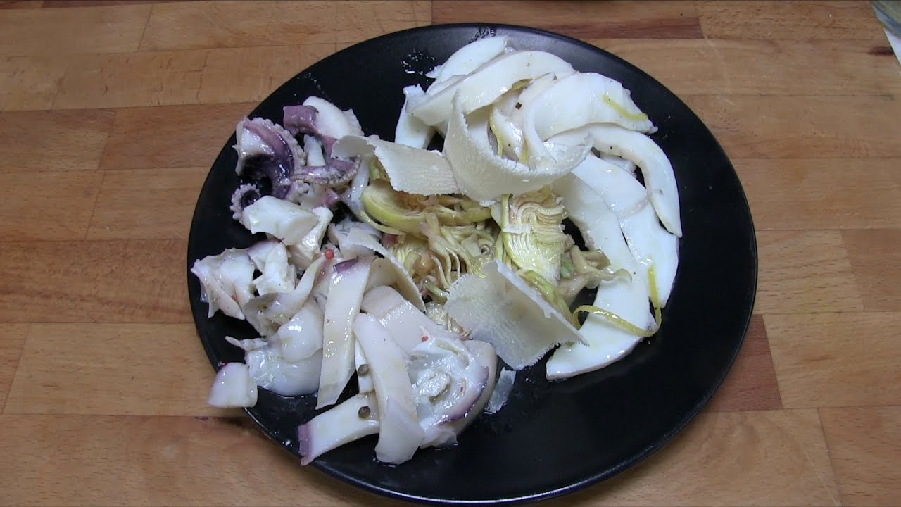 Carpaccio di Seppia e Carciofi