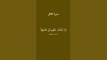 ﴿وَٱلَّذِینَ كَفَرُوا۟ لَهُمۡ نَارُ جَهَنَّمَ﴾ #سورة_فاطر #محمد_اللحيدان #القرآن_الكريم #الله