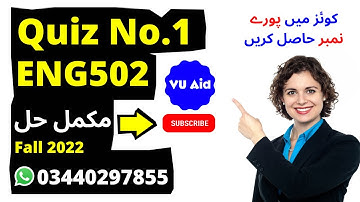 Eng502 quiz 1 2022|eng502 quiz1 2022| eng502 quiz 1 fall 2022| eng502 quiz1