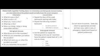Closed Head Injury Screening and Disposition