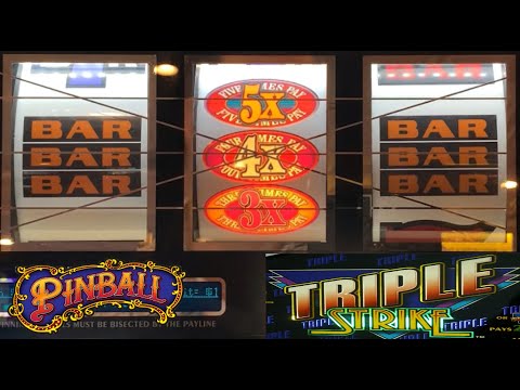 Beautiful! Triple Strike + Pinball + 2x 3x 4x 5x Super Lucky Times pay slot play!
