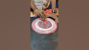 Simple rangoli design by using stencil🙂🏵️#shorts#rangoli#rangolidesigns#trending#short#trending