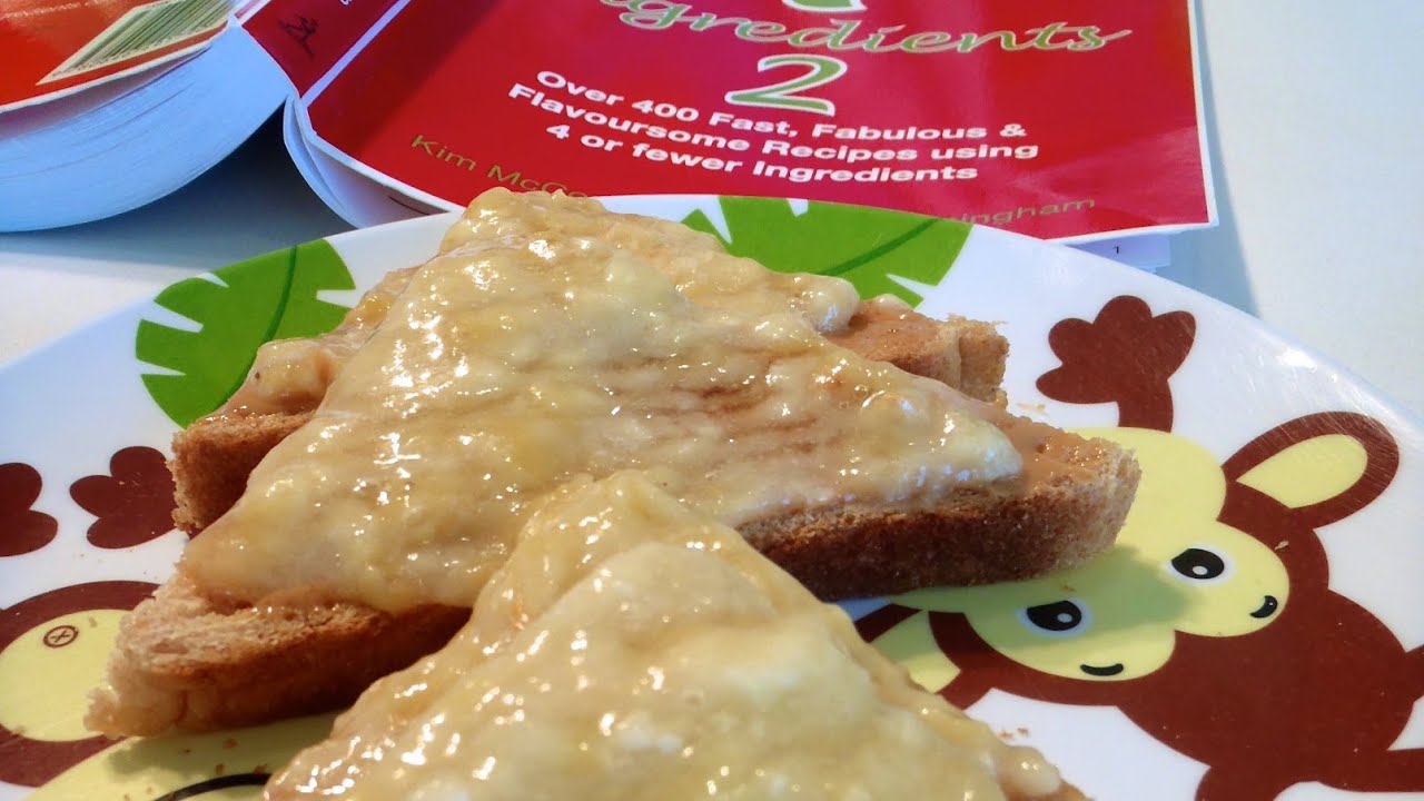 Peanut Butter Honey Toast, 4 Ingredients, Breakfast, Cooking with Kim