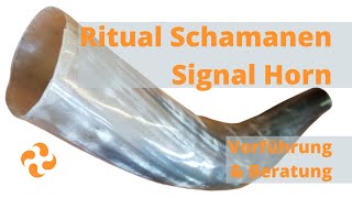 Ritual- Schamanen- Signalhorn Vorführung von Traumkraft