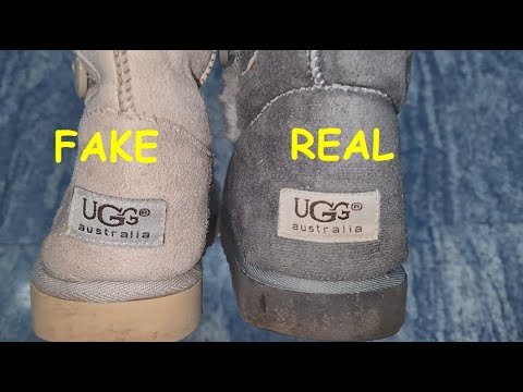 UGG boots vs fake. How to spot counterfeit UGG bailey boots - YouTube