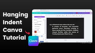 How to Make a Hanging Indent on Canva