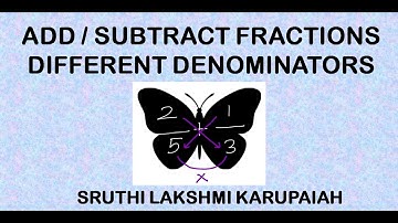 Fast Trick to Add and Subtract Fractions with different denominators | Pre-Algebra |Butterfly Method