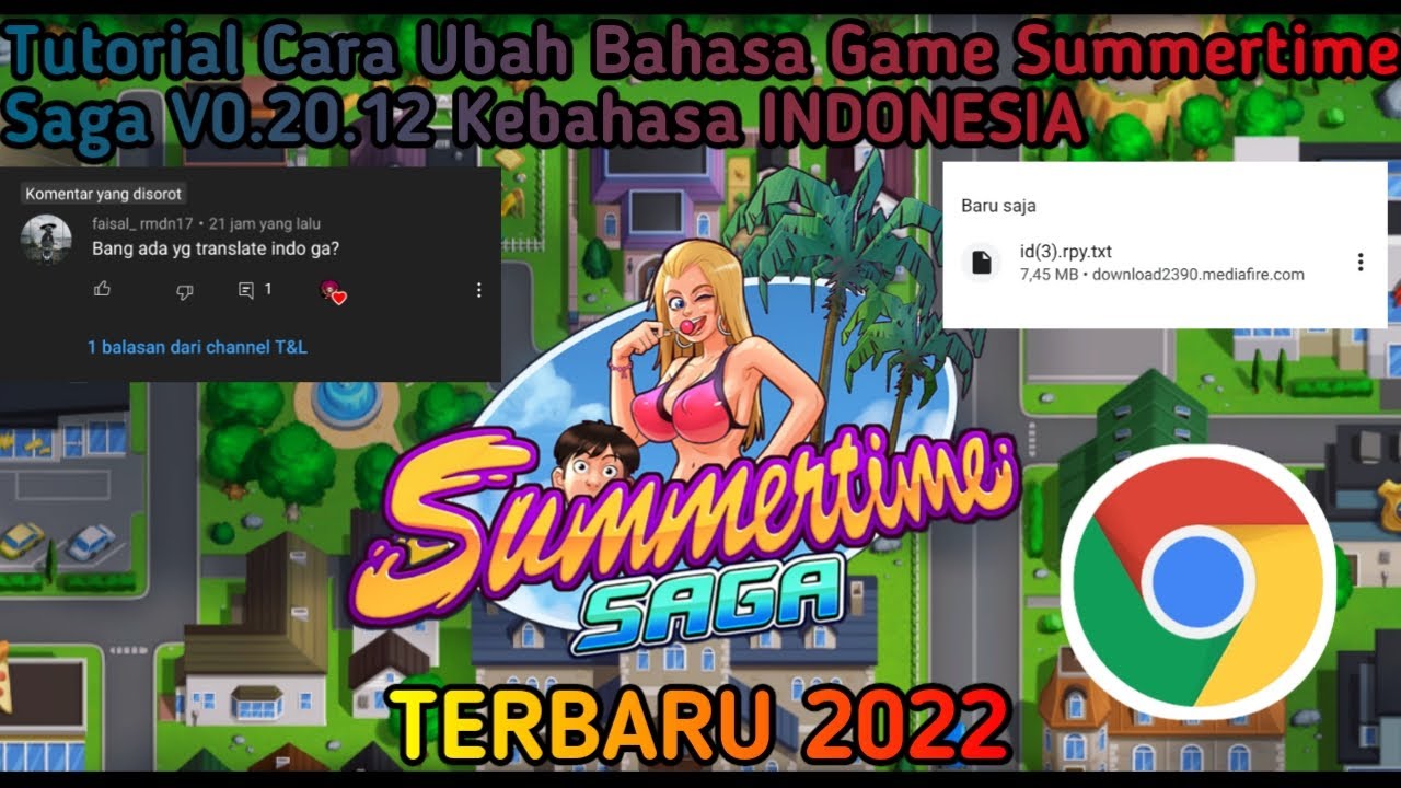 cara ganti bahasa indonesia summertime saga v0.20.12 chrome Terbaru