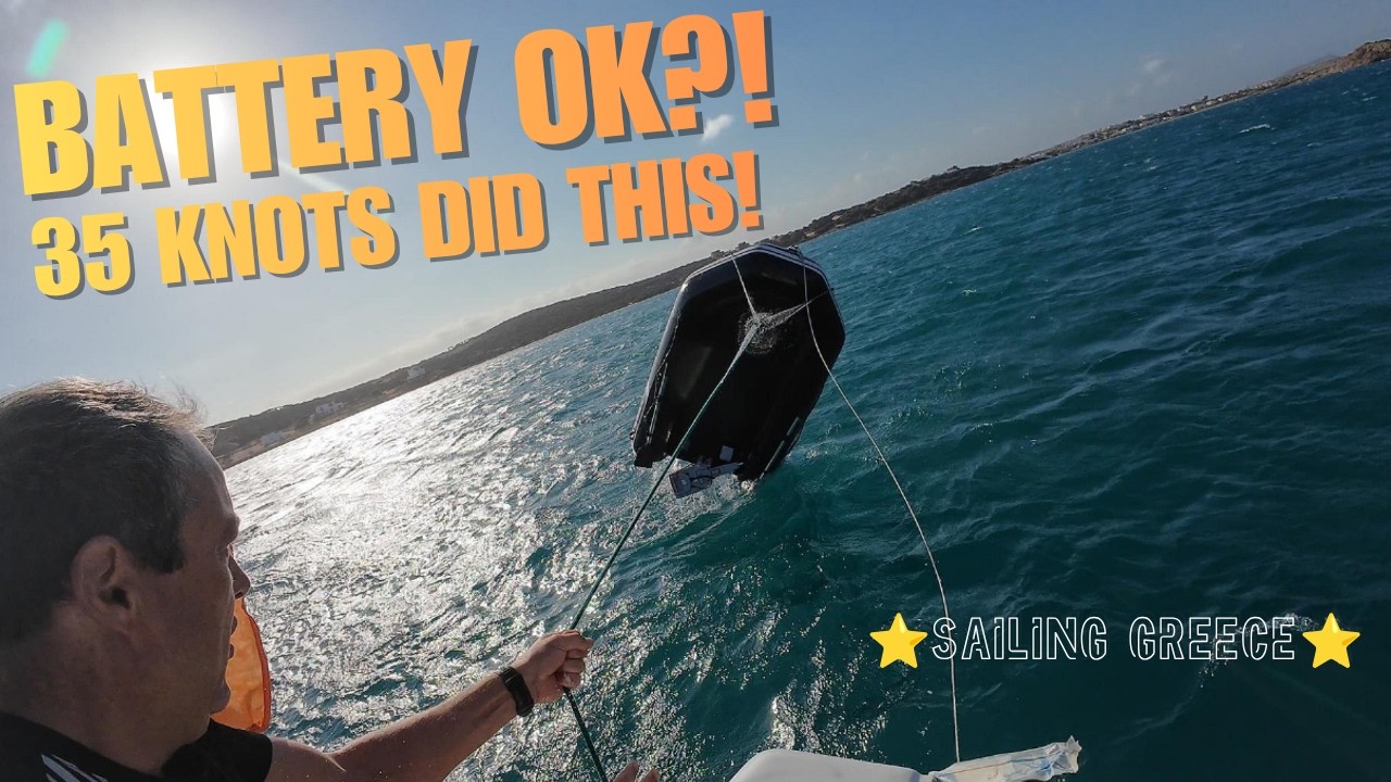 ⁣35 Knots Flipped Our Dinghy! Is the Torqeedo Battery OK?