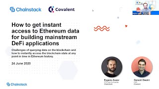 Getting Ethereum data for building mainstream DeFi applications webinar Jun 24 2020