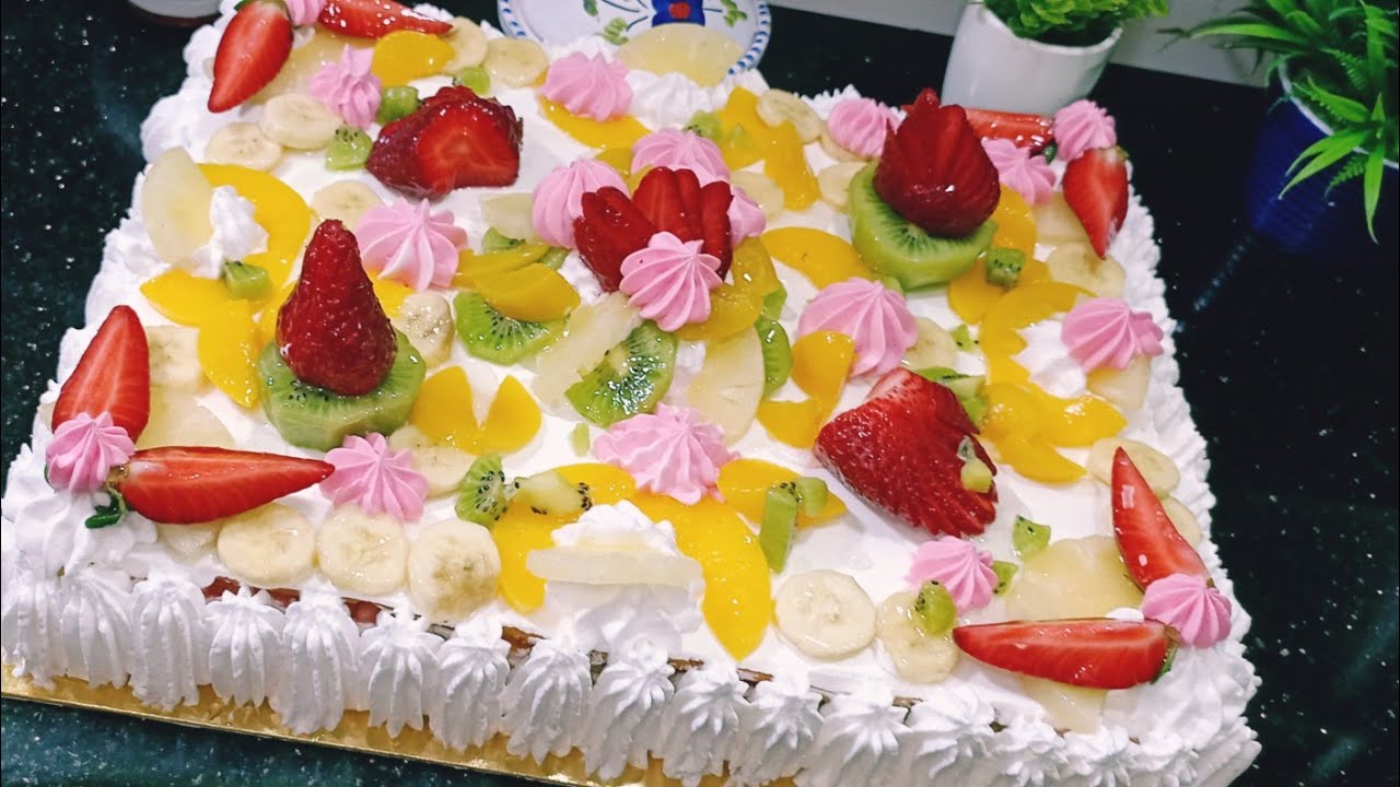كيكة عيد ميلاد ومناسبات بل الفواكه بسر ينافس المحلات مع شرح المفصل مع دحمانوس جمي تحصل