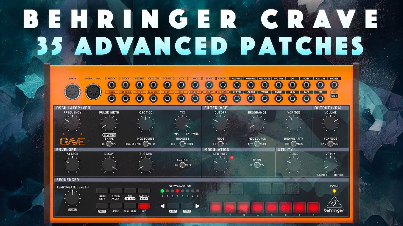 Behringer Crave Progressive (35 patches/presets) Sound Demo YouTube