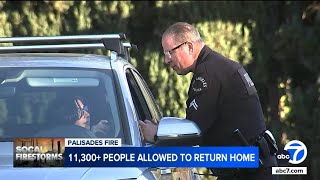 More than 11,000 residents allowed to return home after some Palisades Fire evacuation orders lifted