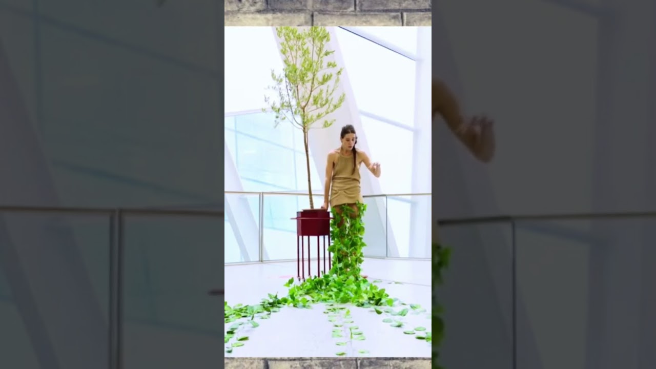 Coreografía con bailarina y olivo en el Bionic Festival. 