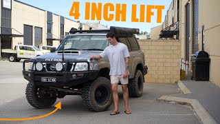 4 inch lift! All the parts I use in my 4 inch Nissan GU Patrol | 4x4 suspension