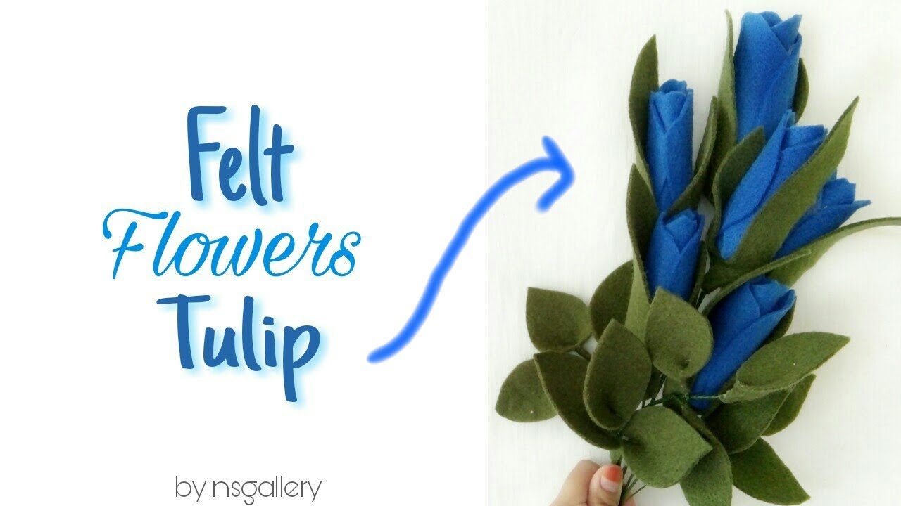 DIY Make to Felt Flowers Tulip  Cara membuat bunga  tulip  