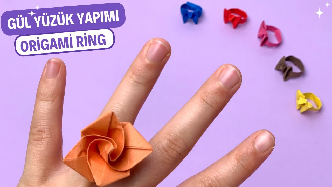 Изготовление бумажных колец оригами | Кольцо оригами с розой | Что сделано из бумаги?
