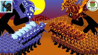EPIC BATTLE! GLACIAL GRIFFON VS LAVA BOSS TITAN SPEARTON ARMY | Stick War Legacy Mod | MrGiant777