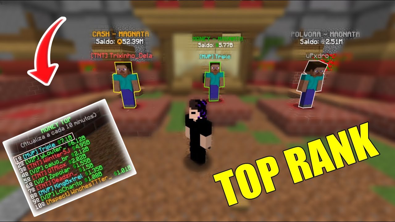 Minecraft: DOMINAMOS TODOS OS TOP RANK!!! - RANKUP EXPLOSIVE - YouTube
