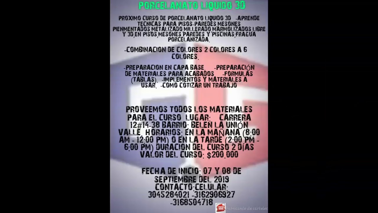 CURSO DE PORCELANATO LIQUIDO 3D