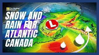 Snow And Rain Rolling Through Atlantic Canada And Knocking Out Power | #forecast