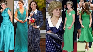 Beautiful Princess Diana With Princess Kate Middleton Wadding Dress Photos