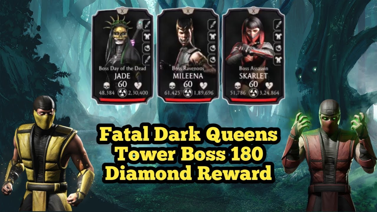 Fatal Dark Queens Tower Boss 180 | MK Mobile