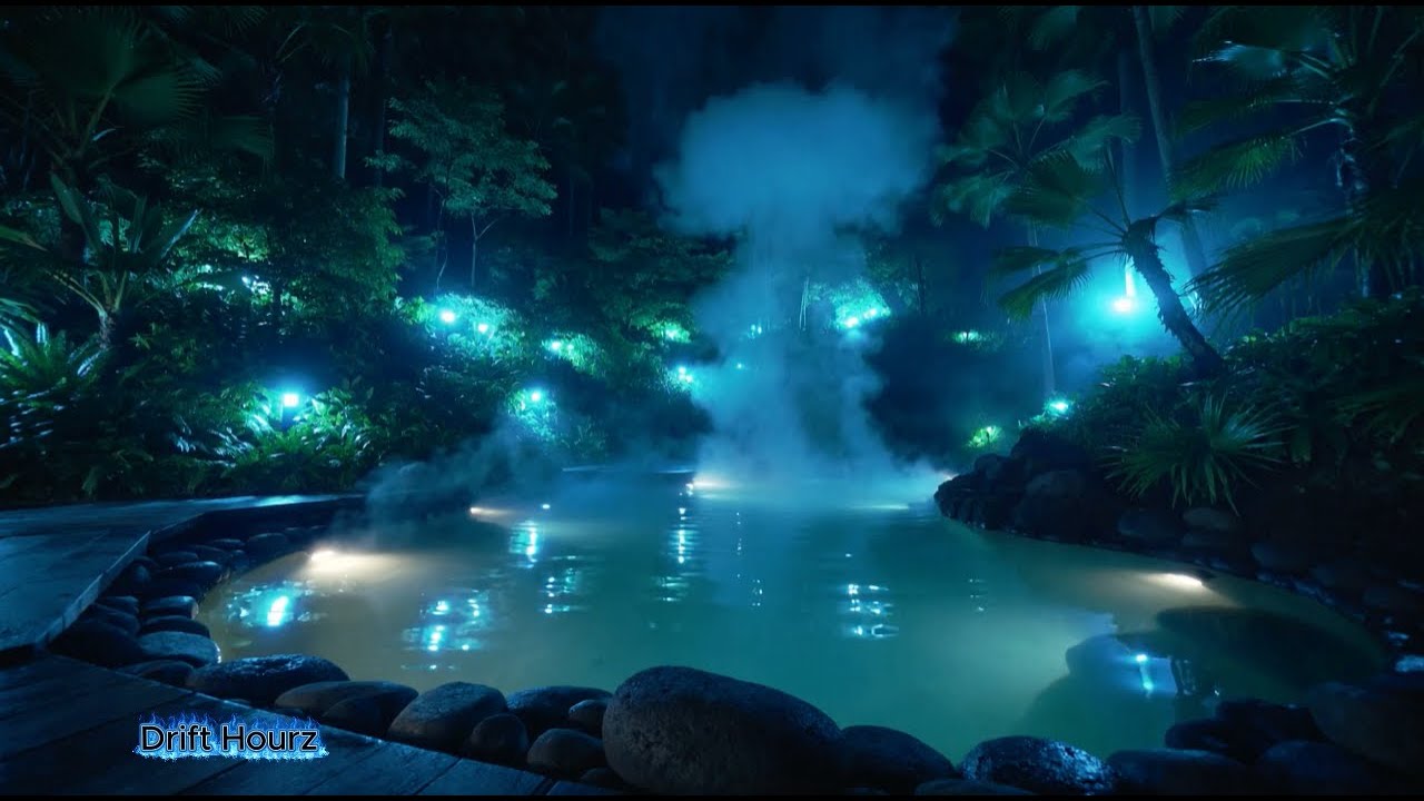 Drift Into Deep Sleep Melatonin Release Hot Spring with Soft Ambience