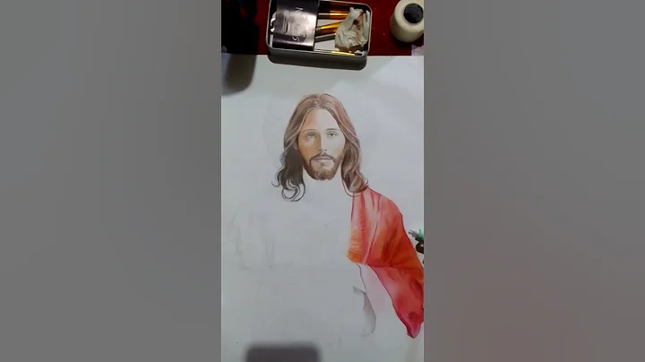 "JESUS CHRIST" I love Jesus #art #jesus  #artwork #youtubeshorts #youtube #fyp  #drawing #viral