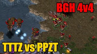StarCraft BGH 4v4 | Big Game Hunters | Brood War | TeamPlay
