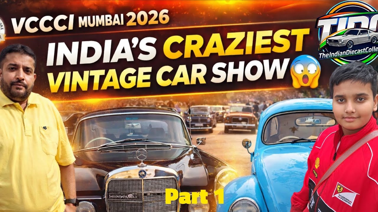 FATHER & SON @ VCCCI Vintage Annual Car Fiesta 2026 Part 1🔥| Ambassador, Volkswagen, Mercedes-Benz🔥🚘