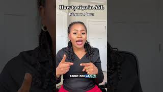 How to sign “when” vs “about” in #asl