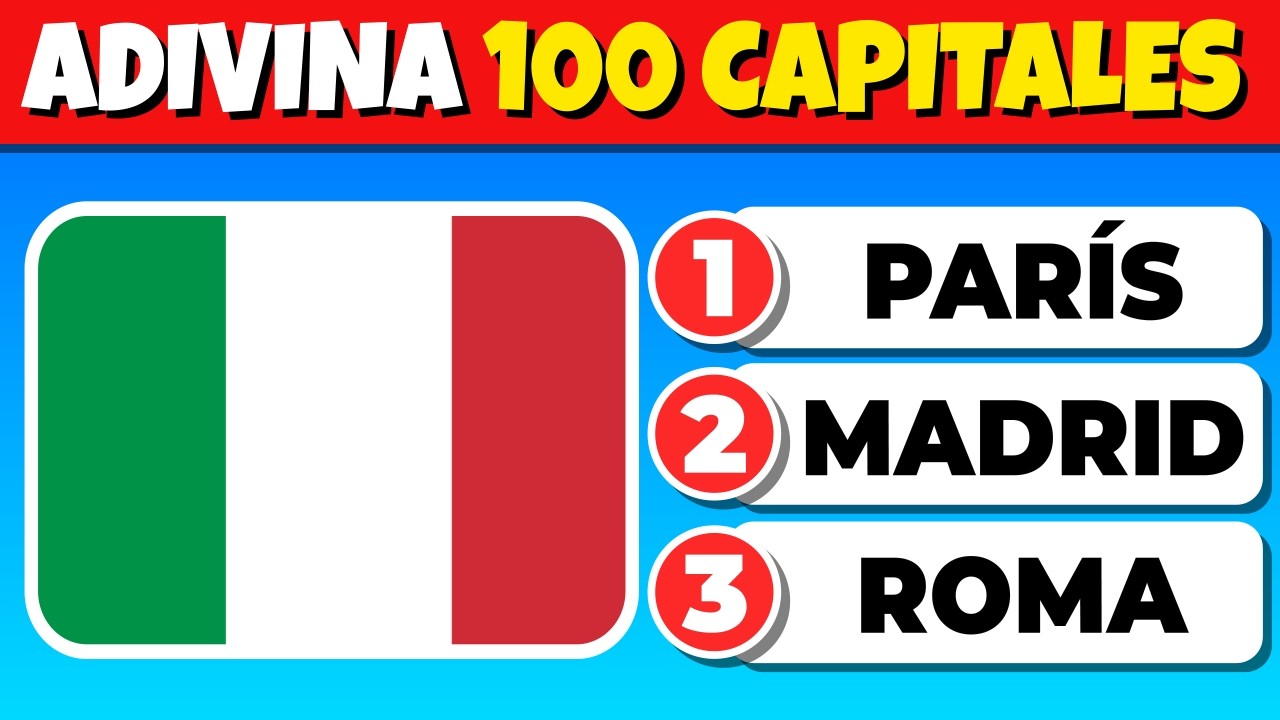 Adivina la Capital en 3 Segundos 🚩🌎🤔 | Cultura General Geografía 🤯