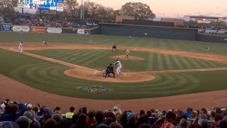 He did it again. Tim Tebow hits home run on first pitch