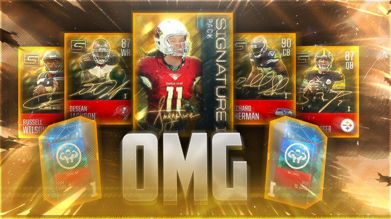 OMG! *NEW* SIGNATURE SERIES BUNDLE OPENING! CRAZY PULLS! Madden Mobile 18
