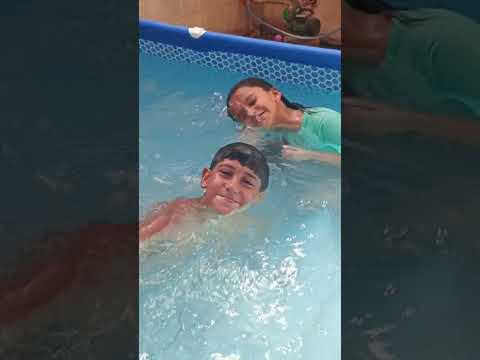 اليوم تحدي جديد في المسبح حيدر علي ياني وداني 