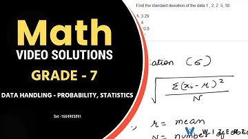 Grade 7 Math Word Problems - Maths Data Handling, Statistics and Probability word  - Set 1604905891