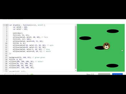 How To Do The Challenge: Moles in Holes on Khan Academy Computer Programming JavaScript