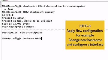 How to Configure checkpoint and rollback in Nexus Switch?