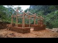 Ancient technique to build a house with nature materialssimple but enough  primitive skills